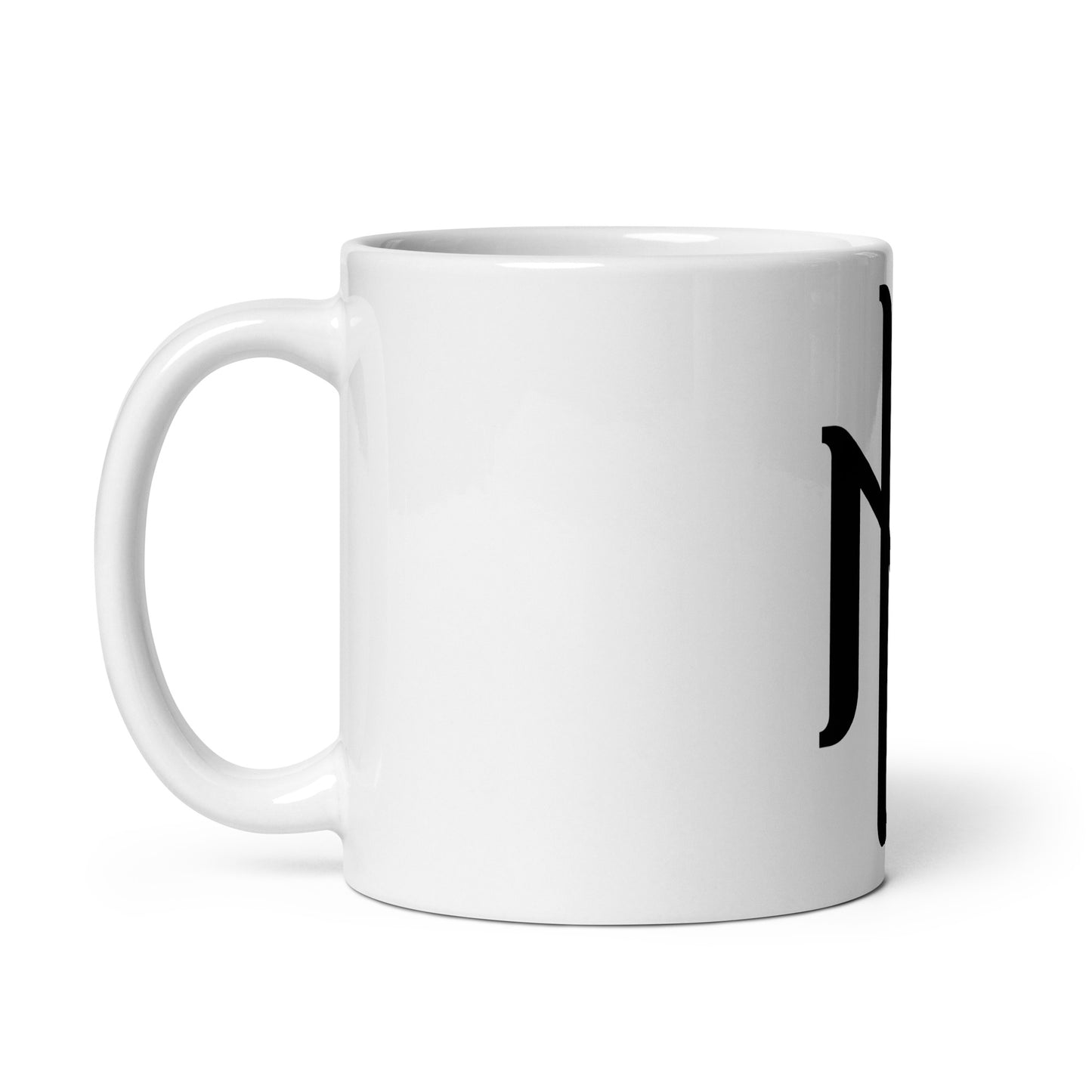 White glossy mug