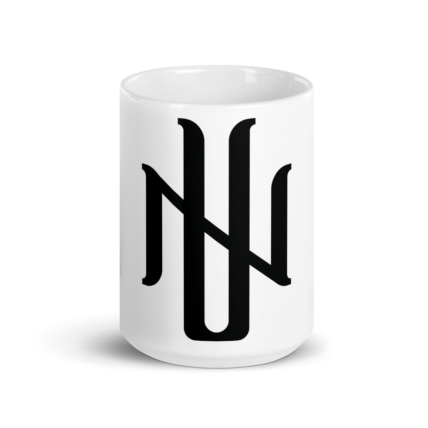 White glossy mug