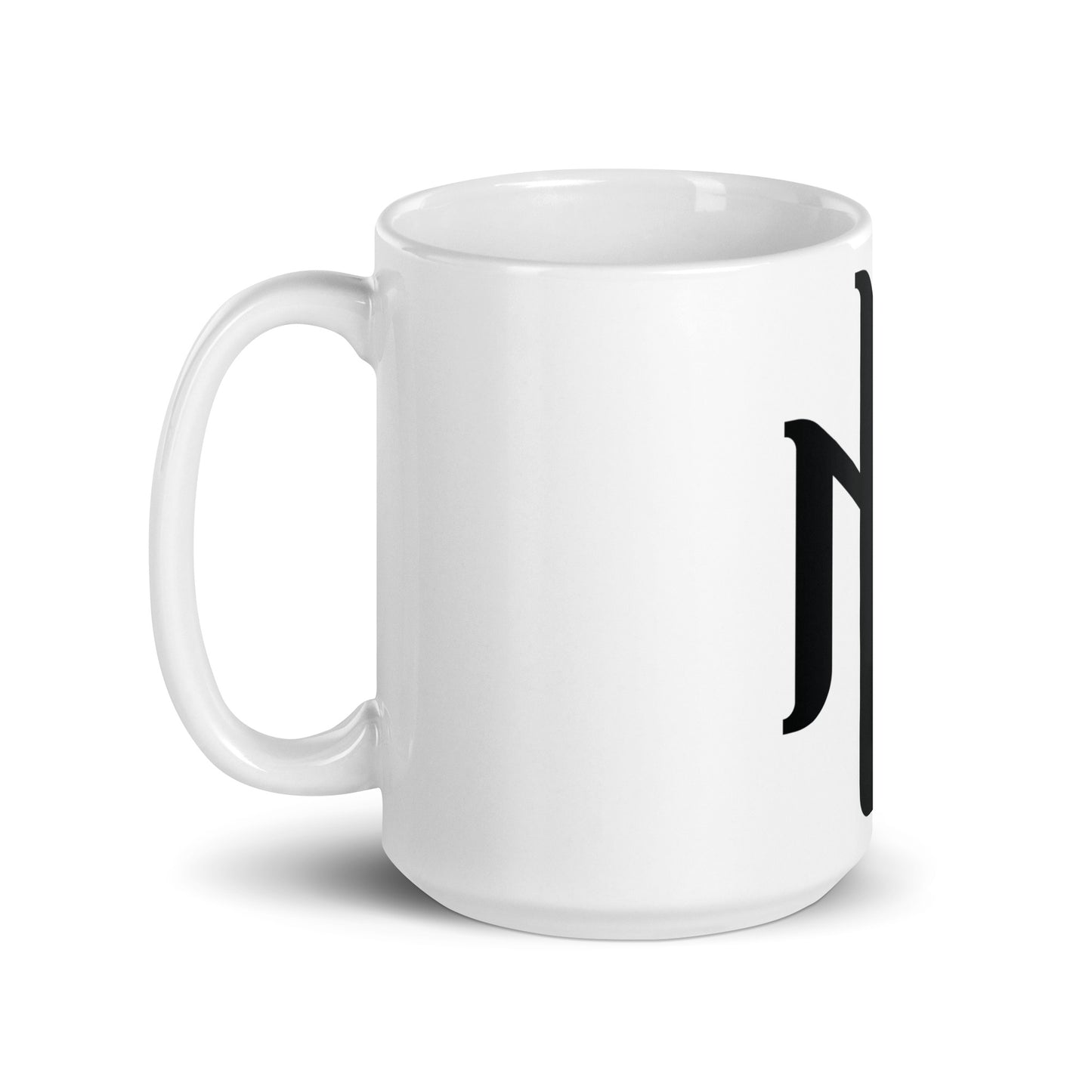 White glossy mug