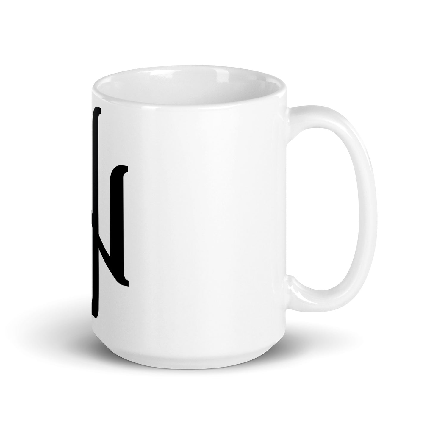 White glossy mug