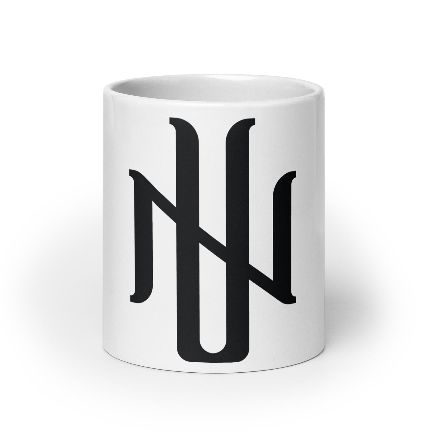 White glossy mug