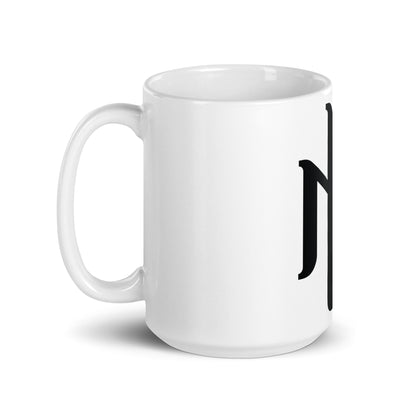 White glossy mug