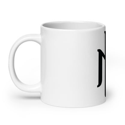 White glossy mug