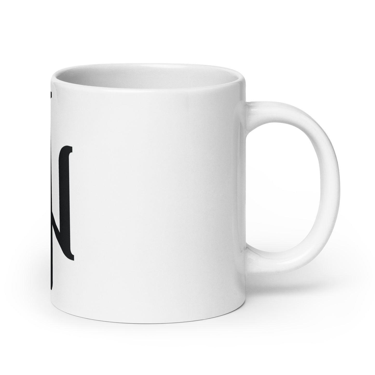 White glossy mug